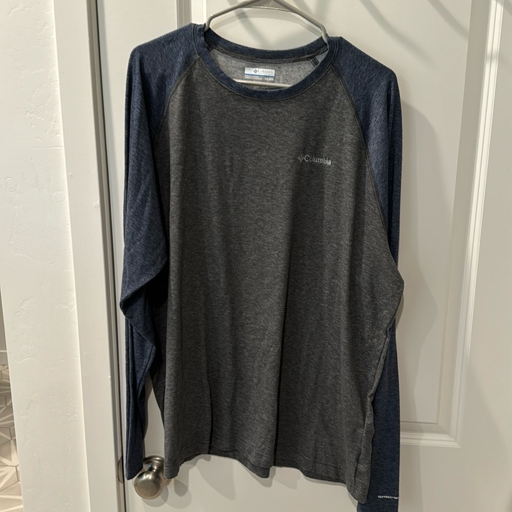 Grey/Blue Columbia Baseball T-Shirt